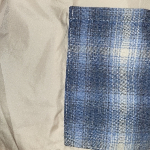 Pendleton Beige Crea Sherpa Full Zip Jacket Coat Blue Denim Women Extra Large XL - Picture 5 of 12